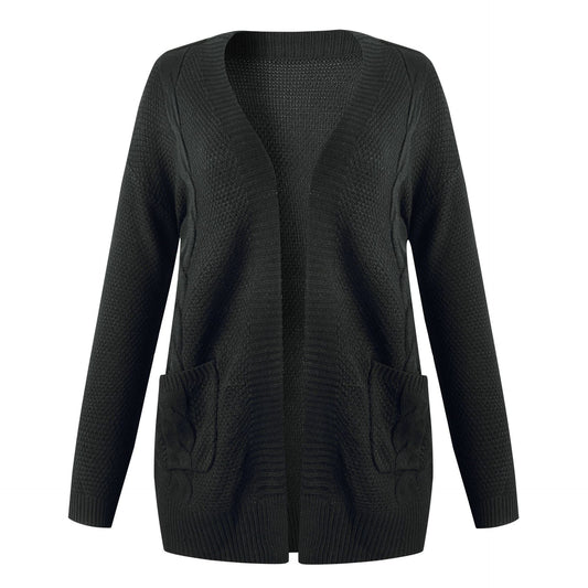 Cardigan Tejido de Color Sólido para Mujer - Image 2