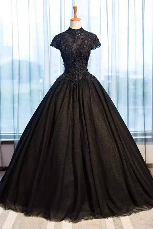 Falda Tutú de Encaje Negro Cuello Alto para Disfraz - Image 2