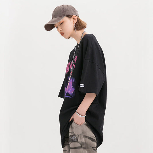 Playera con Estampado de Llamas - Image 2
