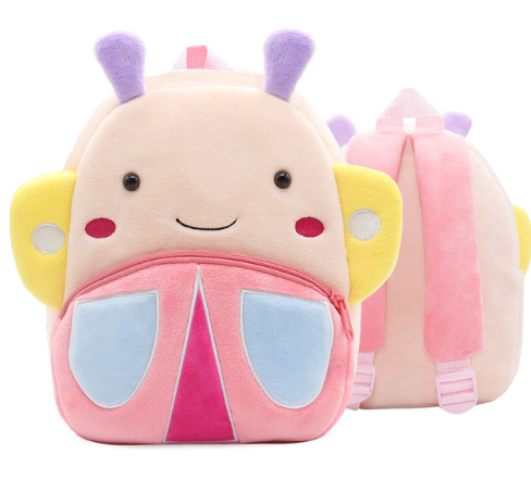 Mochila Escolar Infantil Arcoíris con Diseño Cartoon y Material Suave Peluche - Image 2