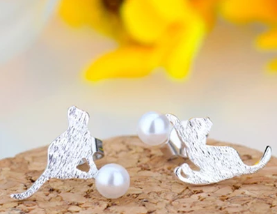 Aretes de Perla Cepillados Estilo Coreano Hipoalergénicos - Image 2