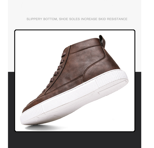 Zapatillas Altas de Cuero Estilo Coreano - Image 2