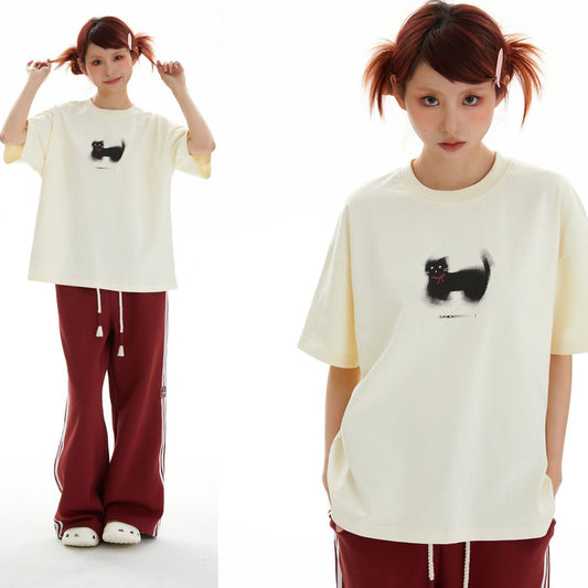 Camiseta Básica Suelta de Manga Corta - Diseño Minimalista Premium - Image 2