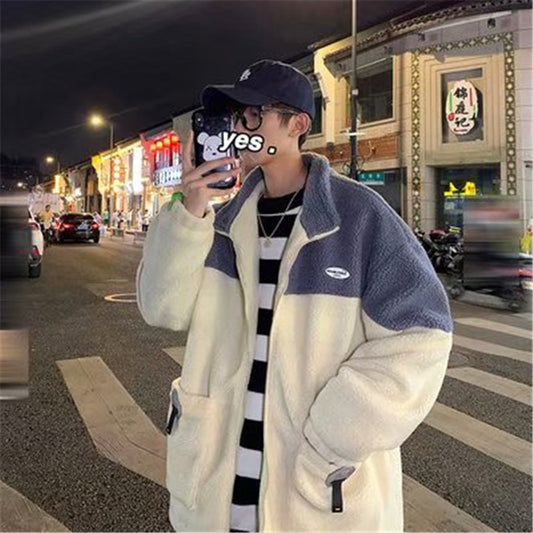 Abrigo de Lana Grueso Estilo Hong Kong Hombre Corte Suelto Versión Coreana - Image 2