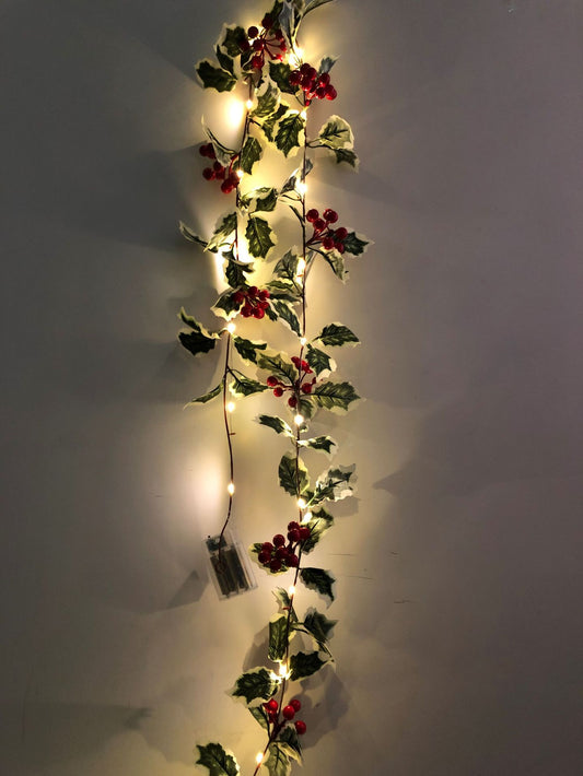 Luces Navideñas de Mimbre con Decoración de Espino Chino para Fiesta - Image 2