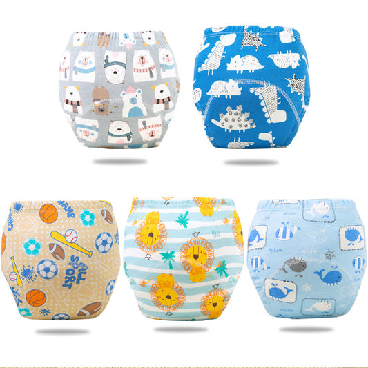 Pants de Entrenamiento para Bebé 100% Algodón Puro Impermeables Reutilizables - Image 2