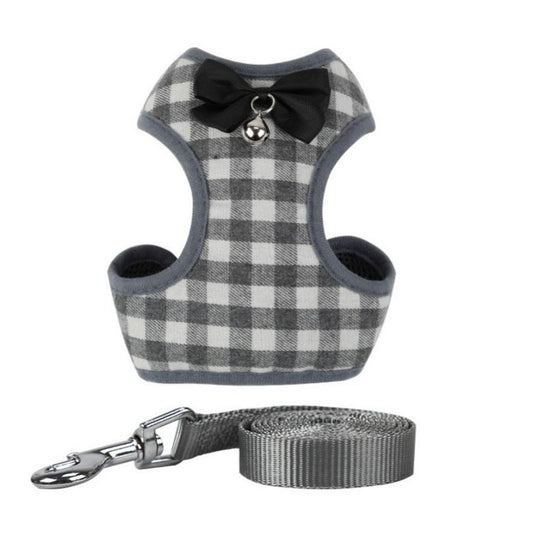 Arnés Tipo Chaleco Escocés para Perros Pequeños con Correa - Image 2