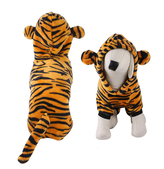 Ropa para Perros Terciopelo Coral con Diseño de Alce y Vaca - Image 2