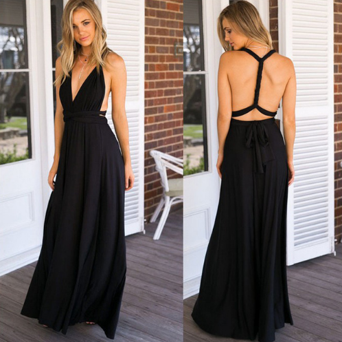 Vestido Largo Backless Multiusos para Fiestas y Bodas - Image 2