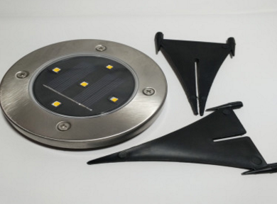 Lámpara de Piso Cuadrada Impermeable de Acero Inoxidable con 5 LED para Jardín - Image 2