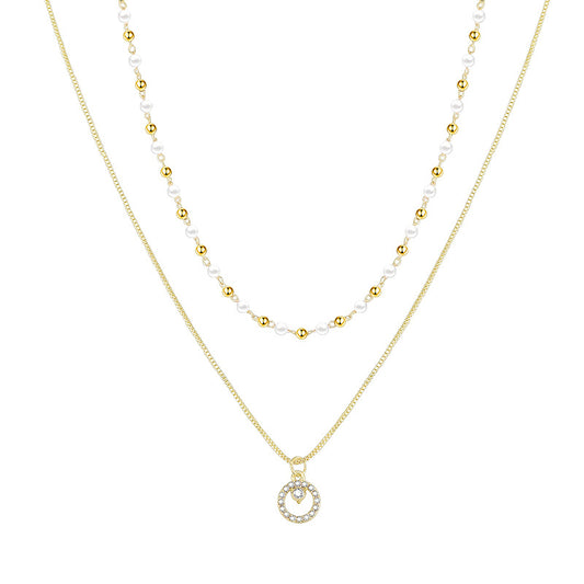 Collar Colgante Doble Perla Wind Ins para Mujer - Image 2