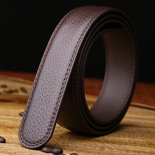 Cinturón de Cuero Ejecutivo para Hombre con Hebilla Automática de Dos Capas - Image 2