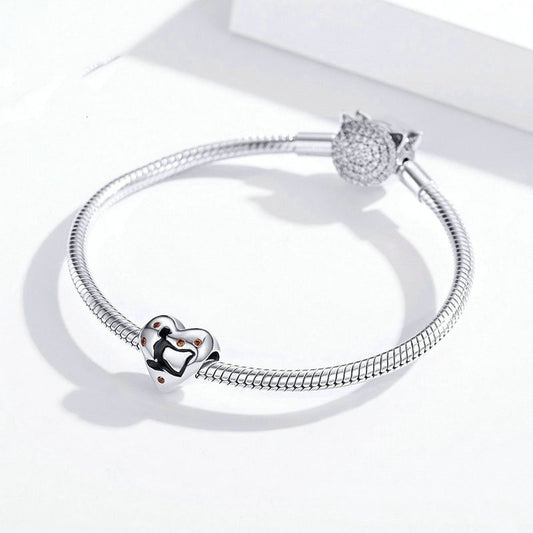 Pulsera de Plata Esterlina con Cuenta en Forma de Corazón - Image 2