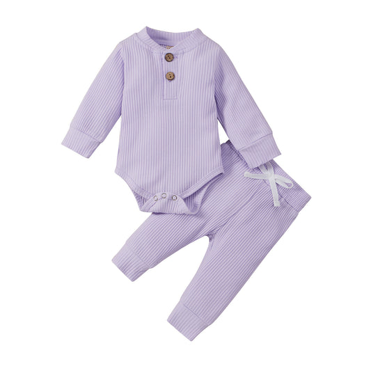 Conjunto de Enterizo y Pantalón de Cuello Alto para Niños y Niñas - Image 2