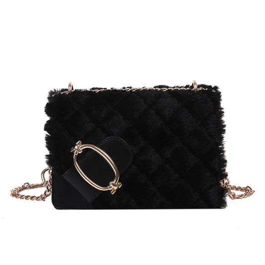 Bolso Mensajero Acolchado de Lujo para Mujer con Cadena Dorada - Image 2