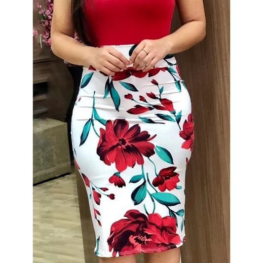 Vestido Corto con Bolsa Floral y Bloques de Color - Image 2