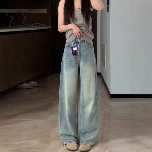 Jeans Acampanados de Pierna Ancha Azul Claro para Mujer - Estilo Primavera - Image 2