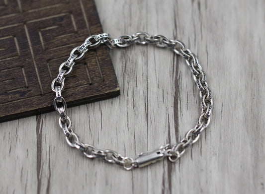 Pulsera de Plata Esterlina 925 con Letras del Alfabeto Inglés - Image 2