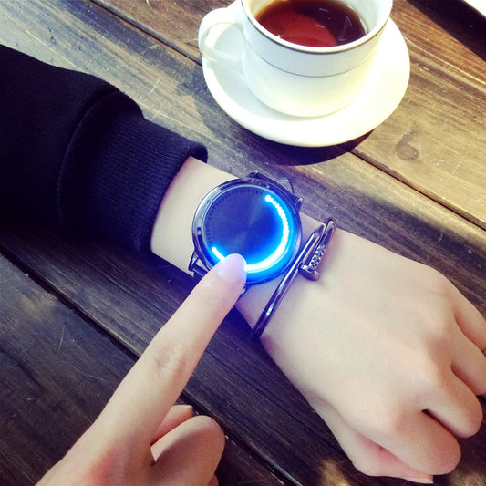 Reloj LED Inteligente Circular Impermeable - Unisex Pareja - Image 2