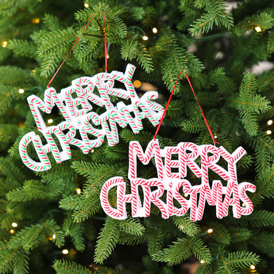 Adornos Navideños de Arcilla Polimérica con Letras Personalizadas - Image 2