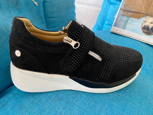 Tenis Deportivos con Plataforma Elevadora y Suela Gruesa - Cierre Velcro - Image 2