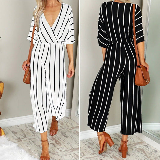 Jumpsuit de Piernas Anchas con Rayas - Image 2