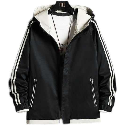 Chaqueta Cardigan de Trabajo con Capucha y Tres Barras para Hombre - Image 2