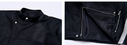 Chaqueta Motociclista con Solapa Oblicua - Image 2