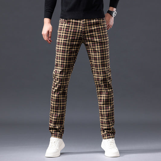 Pantalones Casuales de Algodón Estilo Británico para Hombre - Image 2