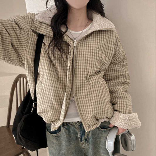Abrigo Reversible de Algodón para Mujer - Doble Cara Cálido - Image 2