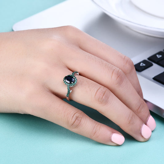 Anillo Ajustable de Plata S925 con Amatista Natural - Image 2