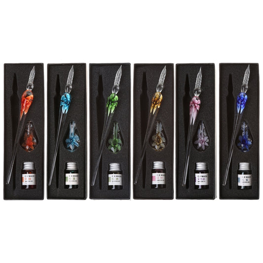 Set de Pluma Sumergible con Flor de Cristal Elegante - Image 2
