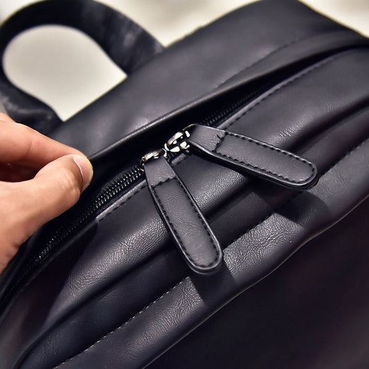Mochila Casual Retro de Cuero para Hombre - Bolsa para Computadora y Viajes - Image 2