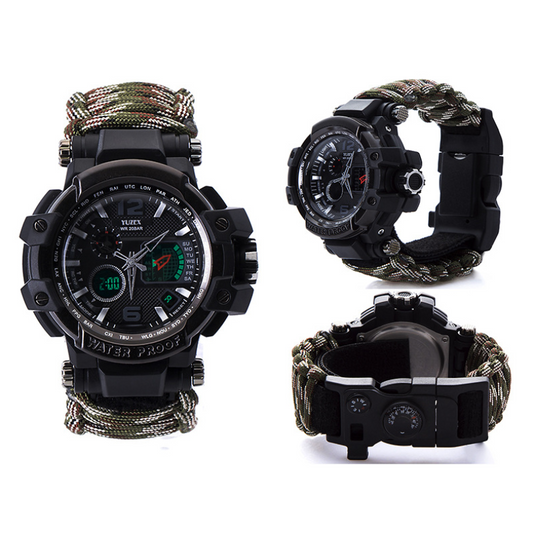 Pulsera de Supervivencia Táctica War Wolf 2 - Kit Multi-Función con Brújula y Cuchillo - Image 2