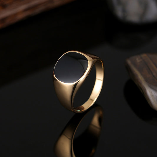 Anillo Clásico para Hombre con Acabado Tipo Esmalte - Image 2