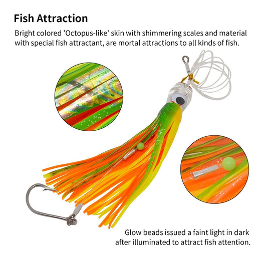 Pack de 6 Cebos de Pulpo Premium para Pesca - Image 2