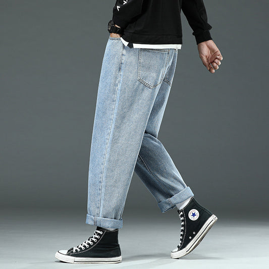 Jeans Anchos de Verano para Hombre Talla Grande Corte Recto Suelto - Image 2