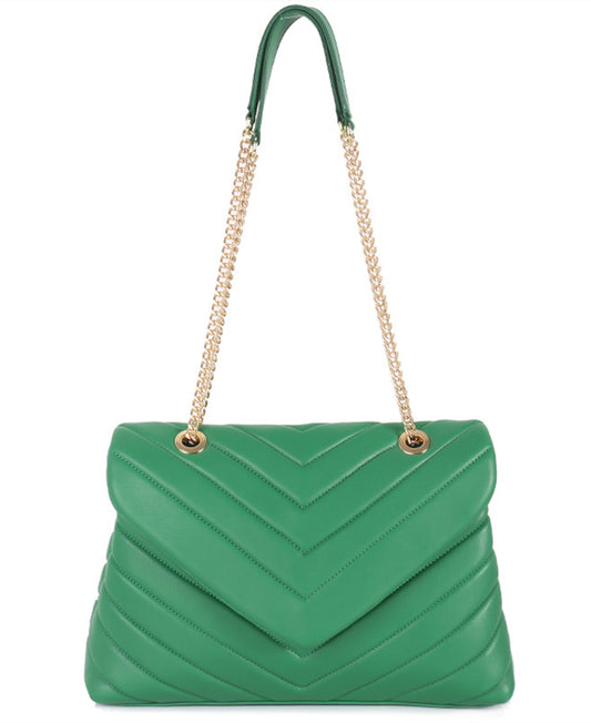 Bolso Bandolera con Cadena Metálica y Bordado para Mujer - Image 2