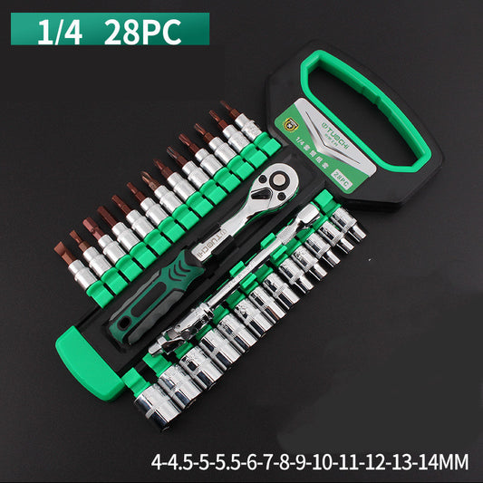 Juego de Llaves de Trinquete con Dados Intercambiables para Reparación Automotriz - Image 2