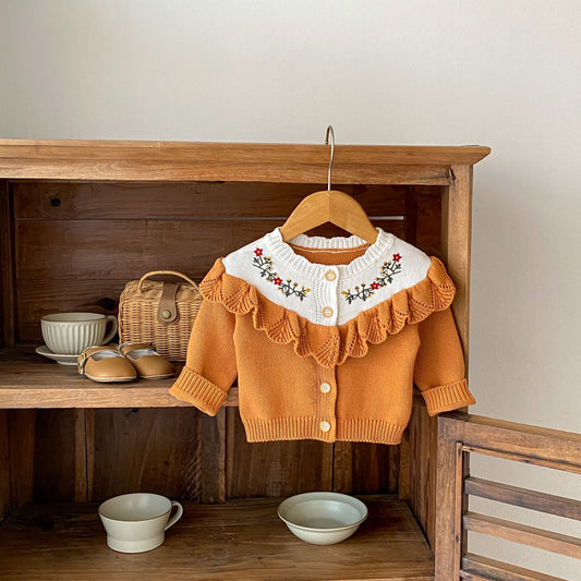 Cardigan de Encaje de Algodón para Bebé Niña - Manga Larga Otoño - Image 2