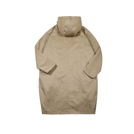 Abrigo Tipo Trench con Capucha y Cordones - Estilo Casual Japonés - Image 2