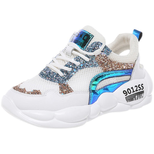Zapatos Deportivos Papá Respirable con Lentejuelas y Strass Hueco - Image 2