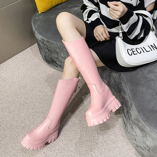 Botas Ajustadas Hasta la Rodilla Estilo Coreano para Mujer - Image 2