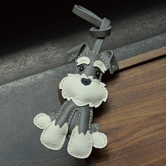 Llavero Schnauzer Cosido a Mano para Auto - Image 2