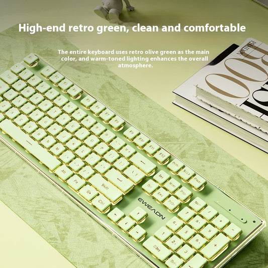 Kit Teclado y Ratón Inalámbrico Mecánico Bluetooth - Diseño Elegante para Oficina - Image 2