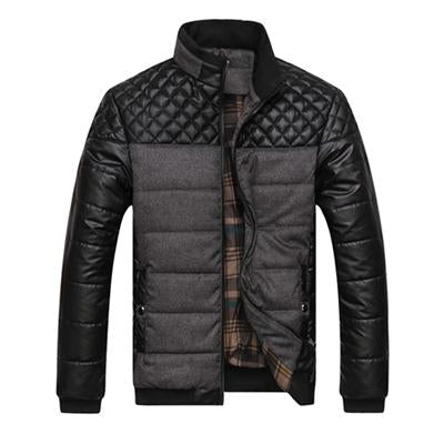 Abrigo de Invierno para Hombre Talla 4XL con Parches PU y Cuello Estructurado - Image 2