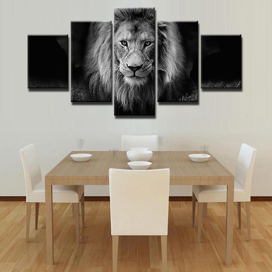 Cuadro León Blanco y Negro - Arte Moderno - Image 2