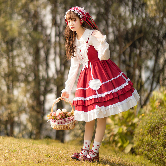 Vestido Lolita JSK Dulce Snow White con Brócado de Jardín - Image 2