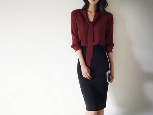 Blusa de Chifón con Moños Flotantes para Mujer - Image 2