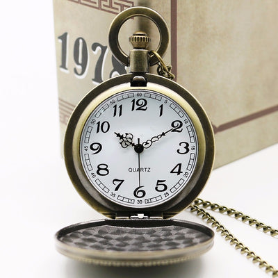 Reloj de Bolsillo Vintage con Patrón Cheongsam - Unisex Estilo Antiguo